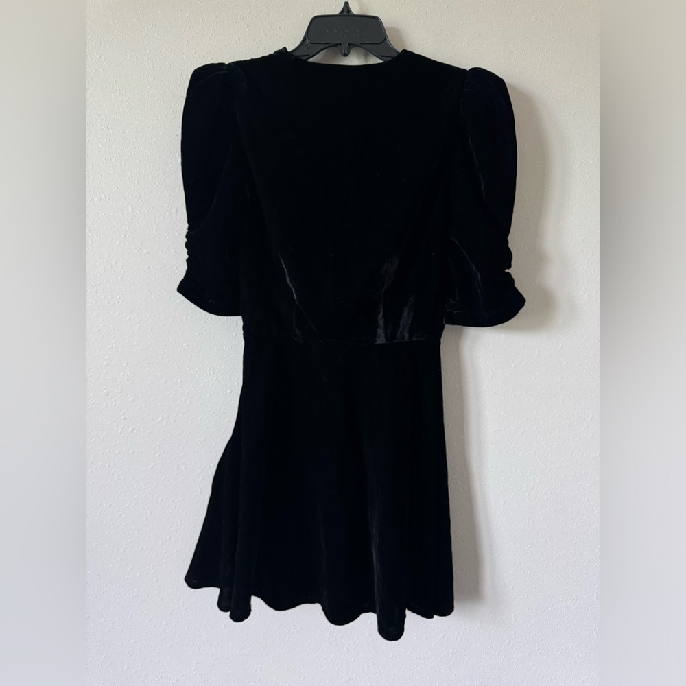 New Rhode- Leanna Dress- Black Velvet Small - Picture 3 of 6